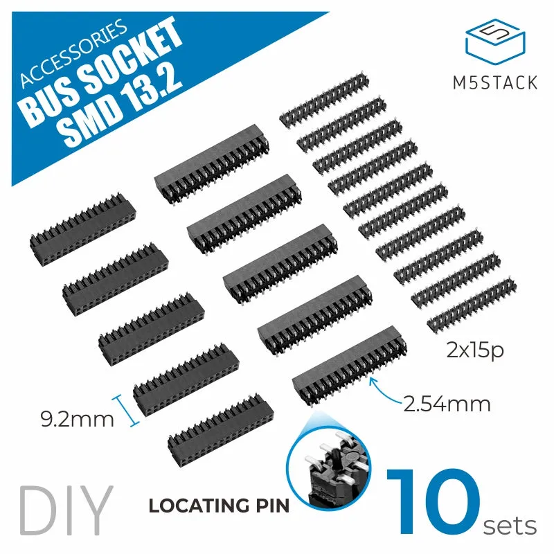 2 ✖ 15 PinHeader BUS Socket SMD for 13.2 Module (10 sets)