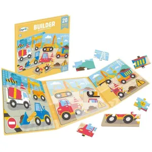 2in1 Builder Construction Magnetic Jigsaw Puzzle Book - 002