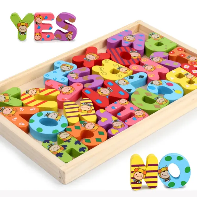 3D Wooden Multi-color Letters Learning Board