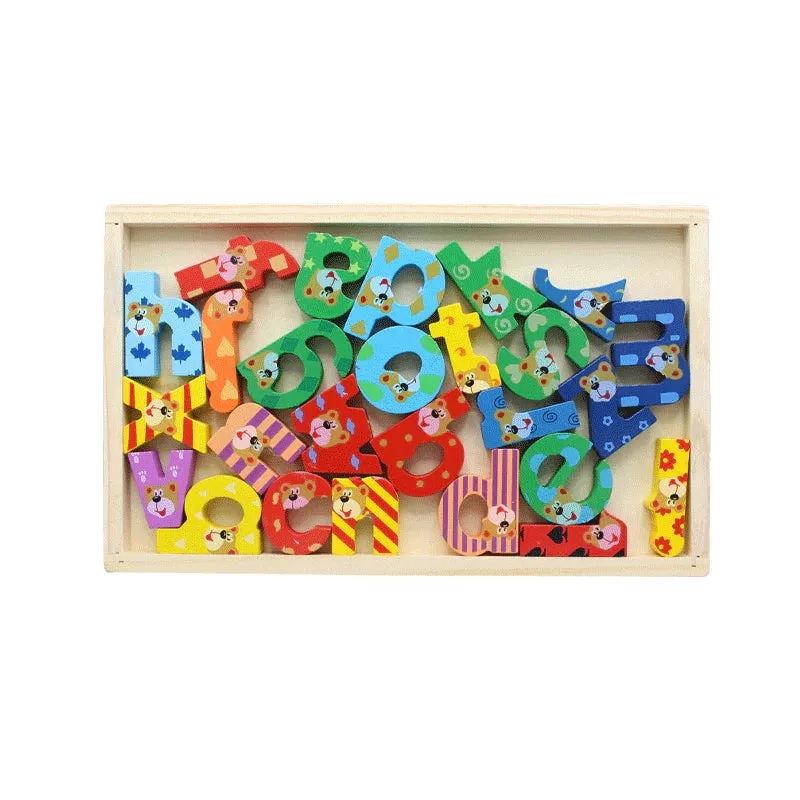 3D Wooden Multi-color Letters Learning Board