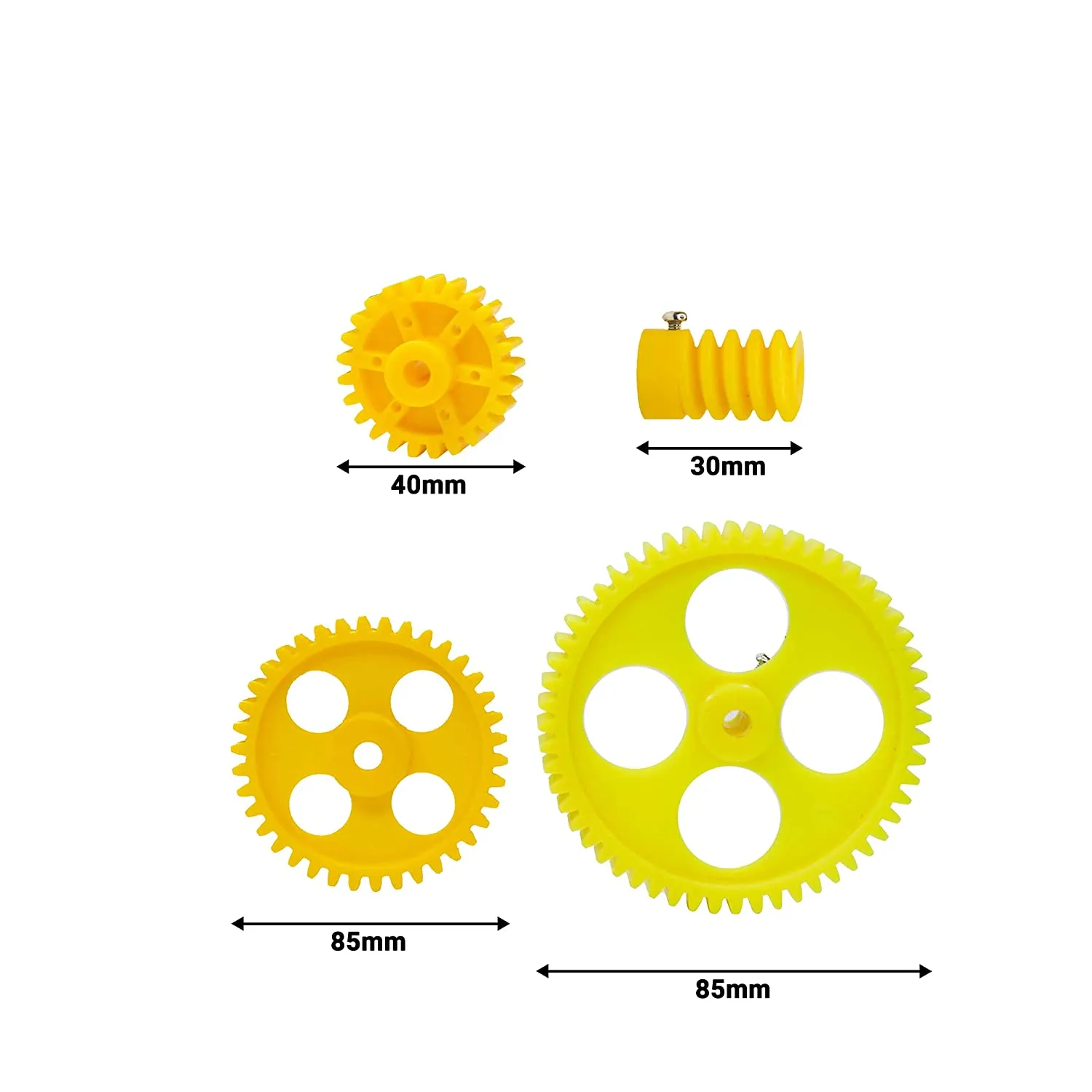 4pcs Yellow Plastic Gear 56 Tooth   38 Tooth   26 Tooth   6 Tooth Combo