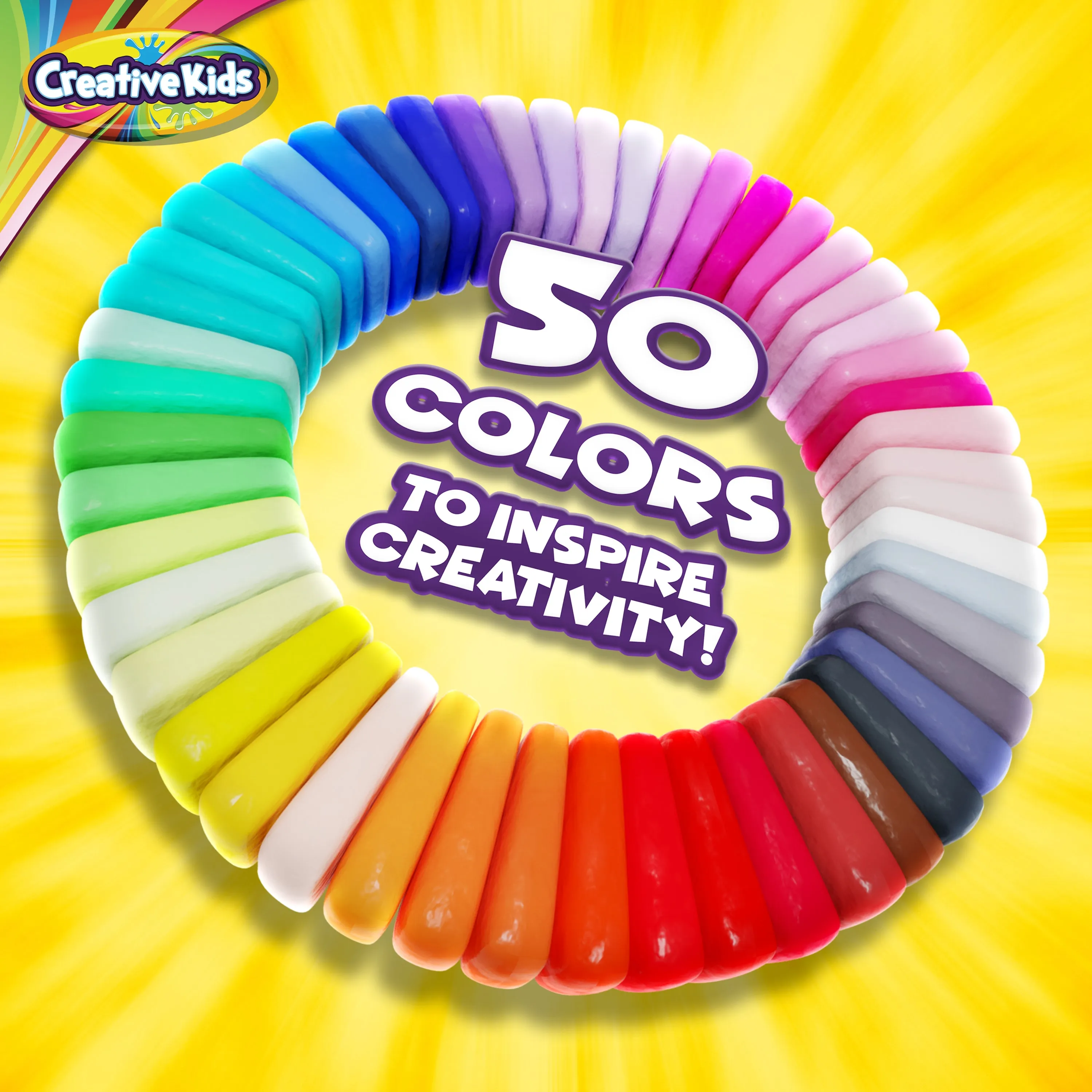 50 Pack Of Air Dry Clay Modeling Crafts Kit
