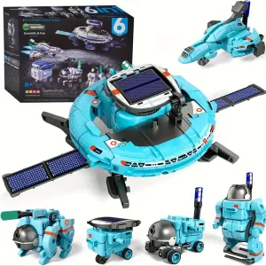 6-in-1 Solar STEM Robot Kit | Educational Science Toy for Kids