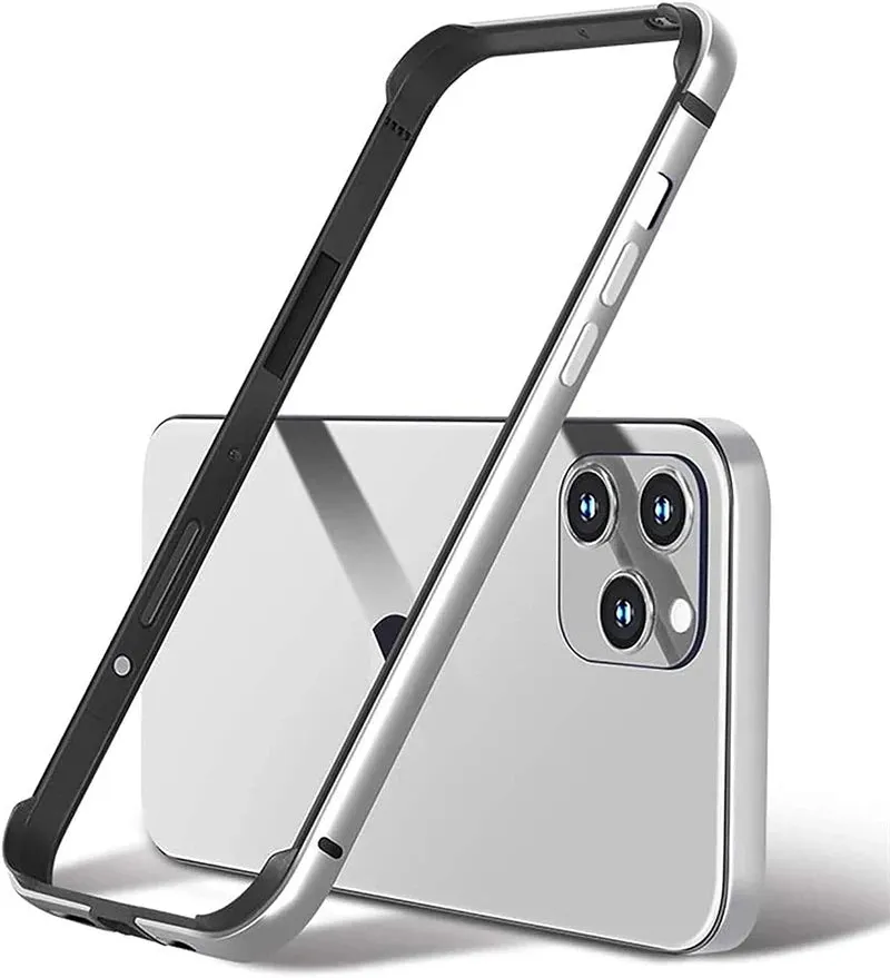 Aluminium Metal Bumper Frame Soft Inner Silicone Case for IPhone