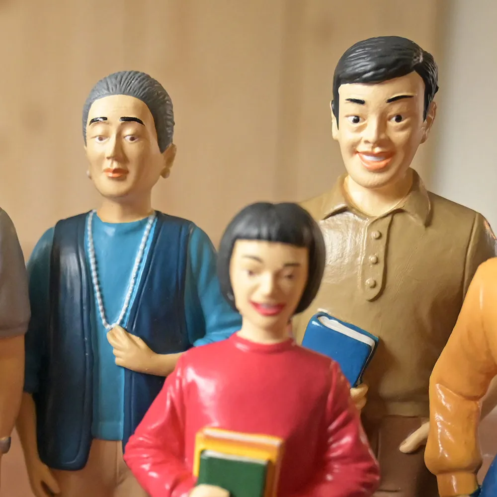 Asian Pretend Play Vinyl Family Figurines | 8 Piece Set