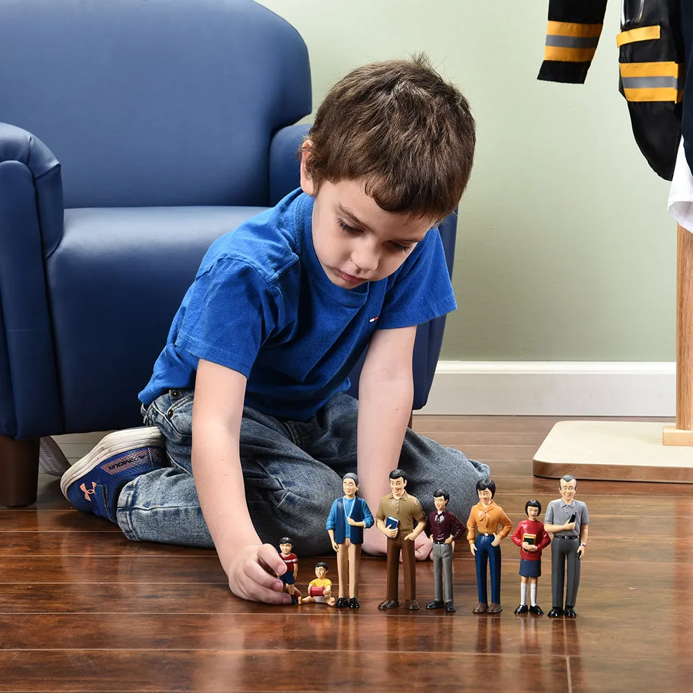 Asian Pretend Play Vinyl Family Figurines | 8 Piece Set