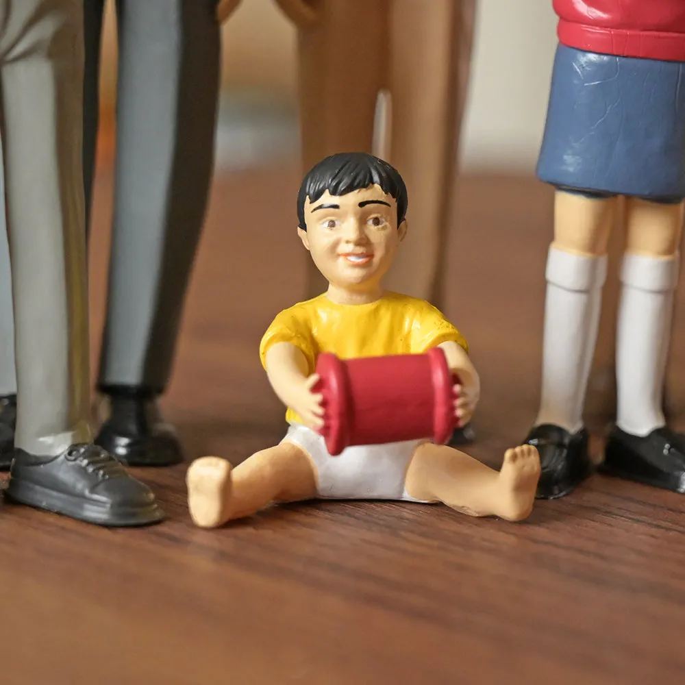 Asian Pretend Play Vinyl Family Figurines | 8 Piece Set