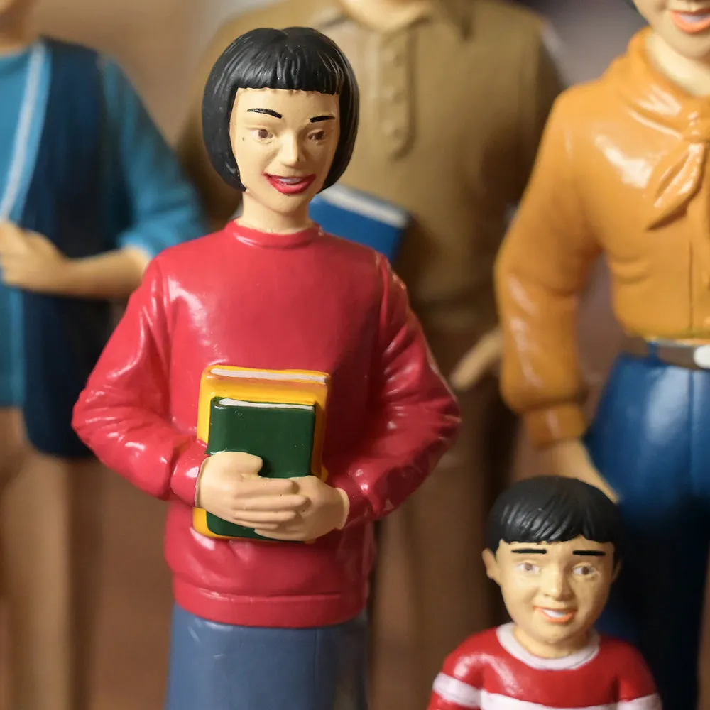 Asian Pretend Play Vinyl Family Figurines | 8 Piece Set