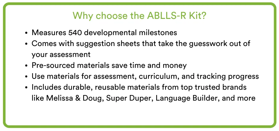 Assessment Kit for ABLLS®-R, with Manual