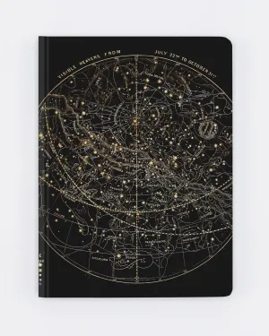 Astronomy Star Chart Hardcover Notebook - Dot Grid