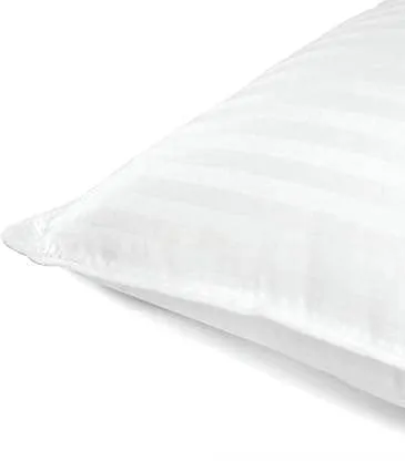 ATOOTFUSION Microfiber Soft Fluffy Fiber Sleeping Pillow in Line Stripe White Fabric - 26" x 16" / 66 x 41 cm, White, Pack of 4