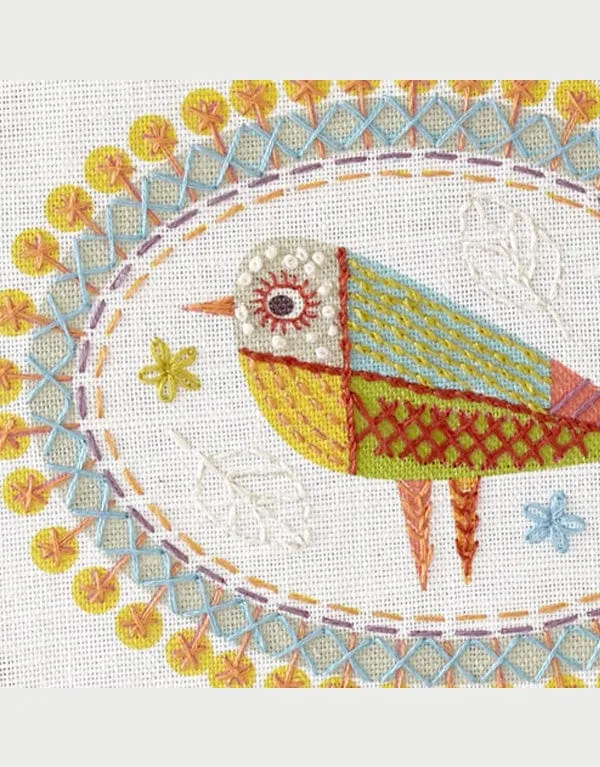 Birdie 2, Nancy Nicholson Embroidery Stitch Kit