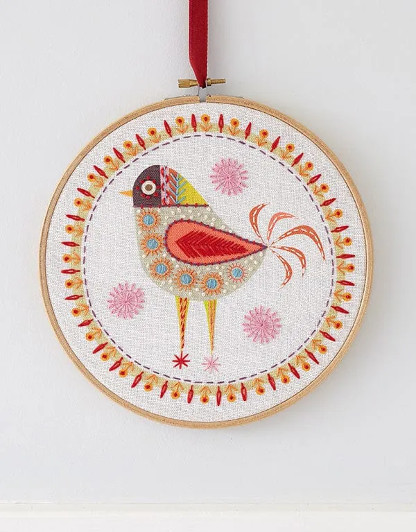 Birdie 4, Nancy Nicholson Embroidery Stitch Kit