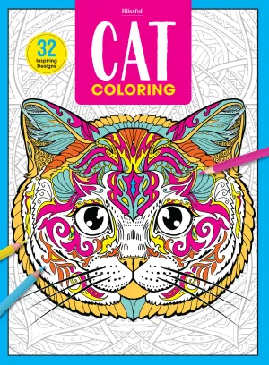 Blissful - Cat Coloring Book: 50  Images Presented In Our Trademarked Coloring Format To Uplifted, Fulfill, Relax and Satisfy Your Inner Picasso