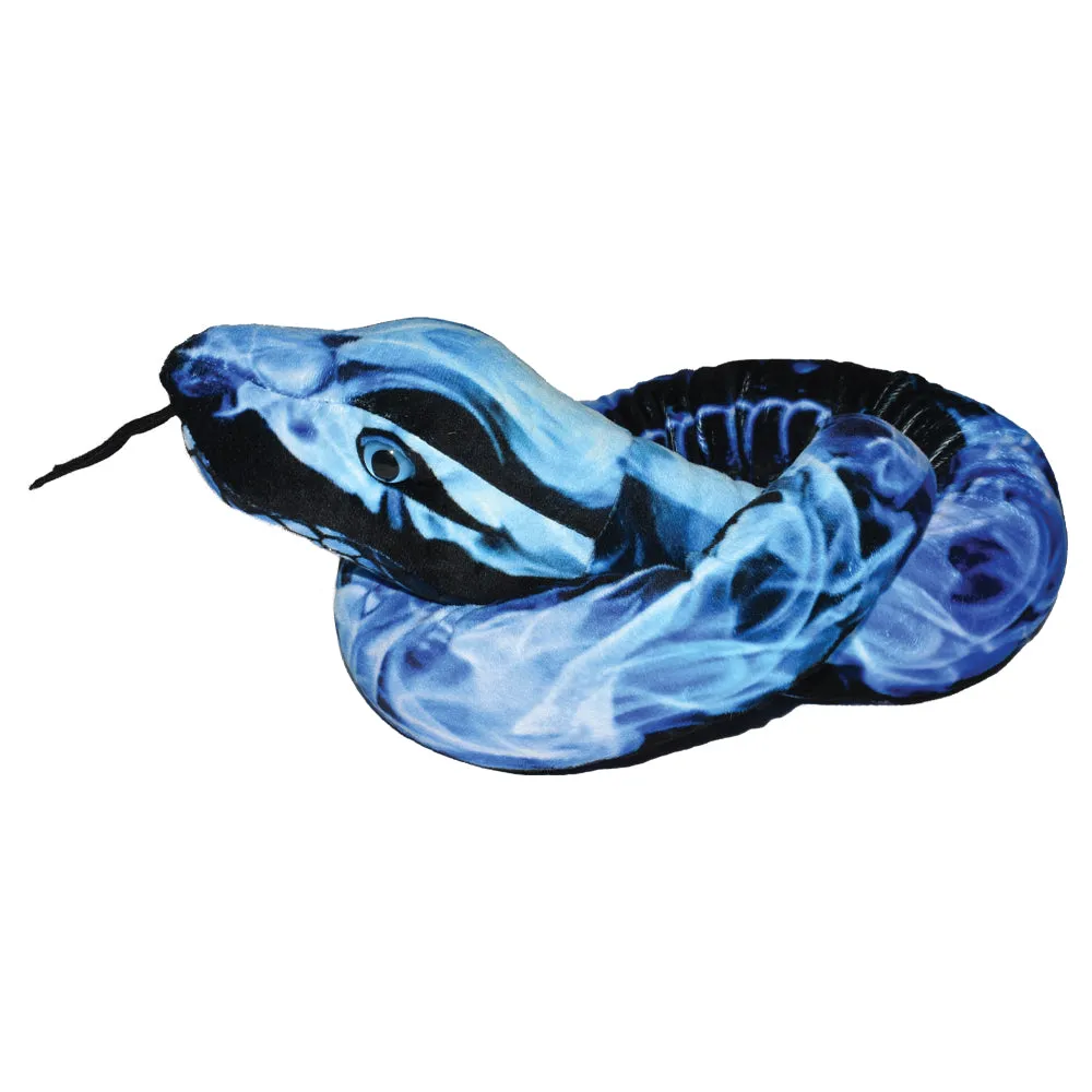Blue Flames Snake Stuffed Animal - 54"