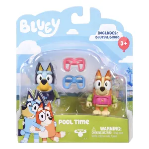 Bluey - Pool Time: Bluey & Bingo 2.5" Figures - 2 Pack