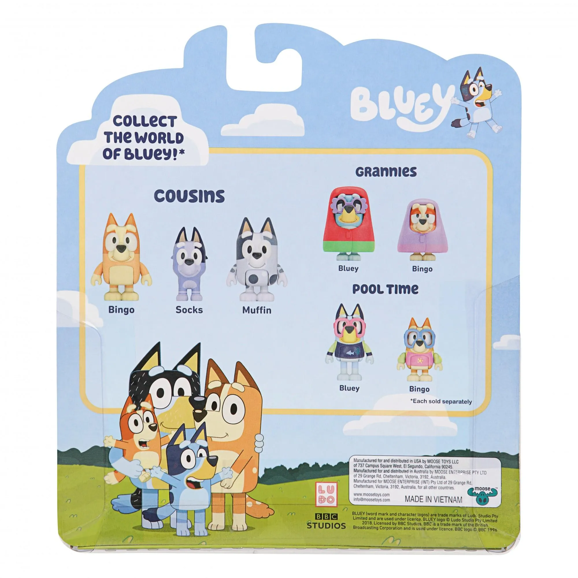 Bluey - Pool Time: Bluey & Bingo 2.5" Figures - 2 Pack