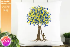 Boy Down Syndrome Tree of Love - Sublimation/Printable Design