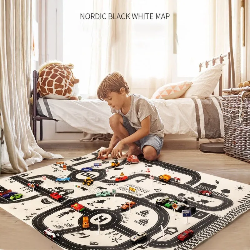 City Scene Car Park Floor Play Mat