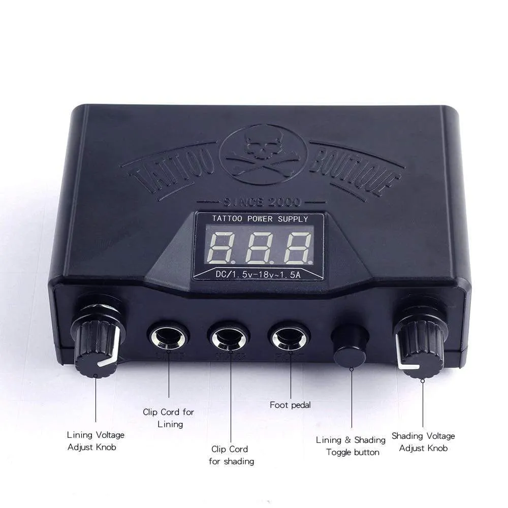 Complete Tattoo Kit Coil Tattoo Machine Set Power Supply Needles Professional Tattoo Machine Kit for Beginner Starter