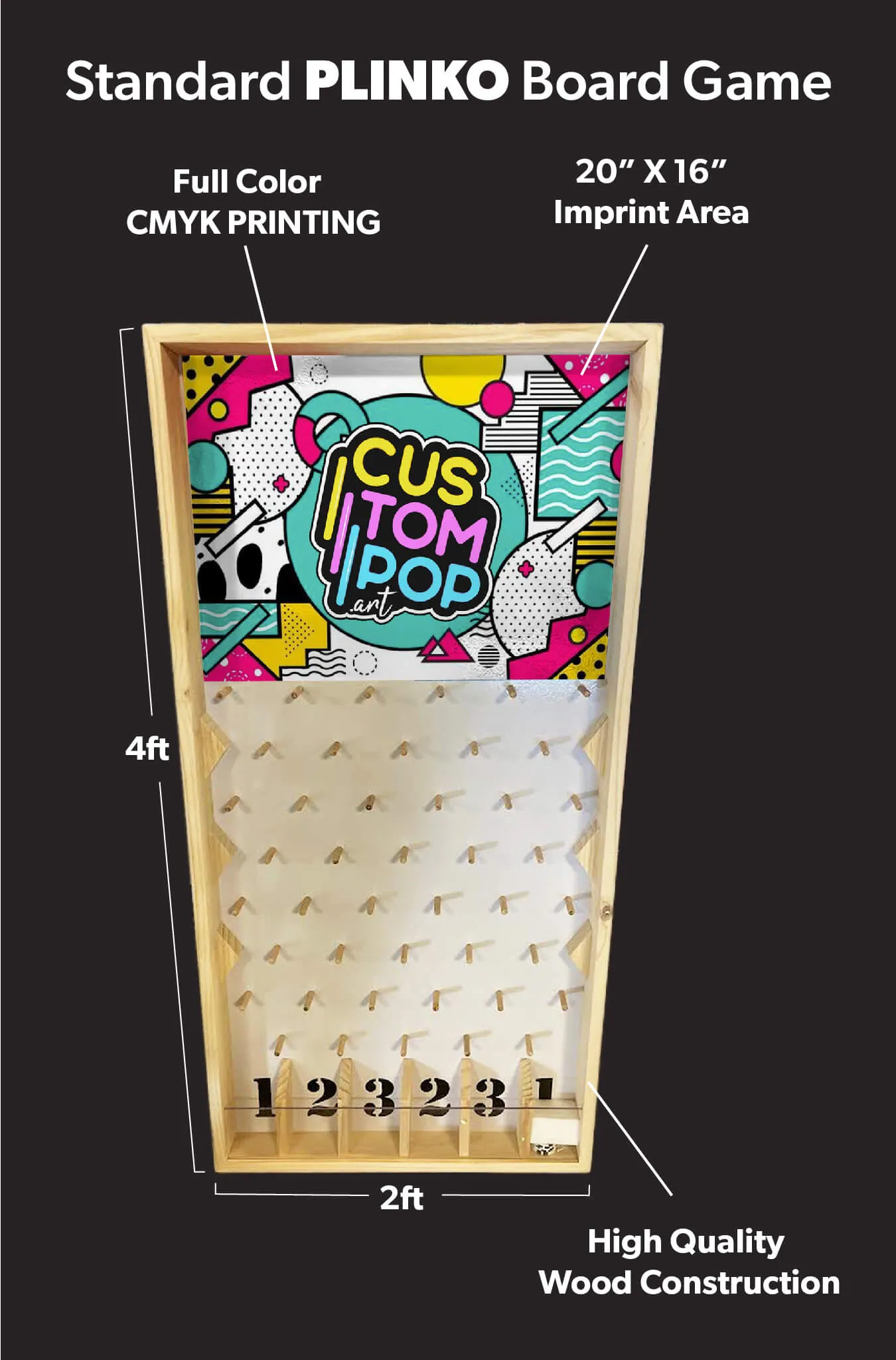 Custom Disk Drop Game Board