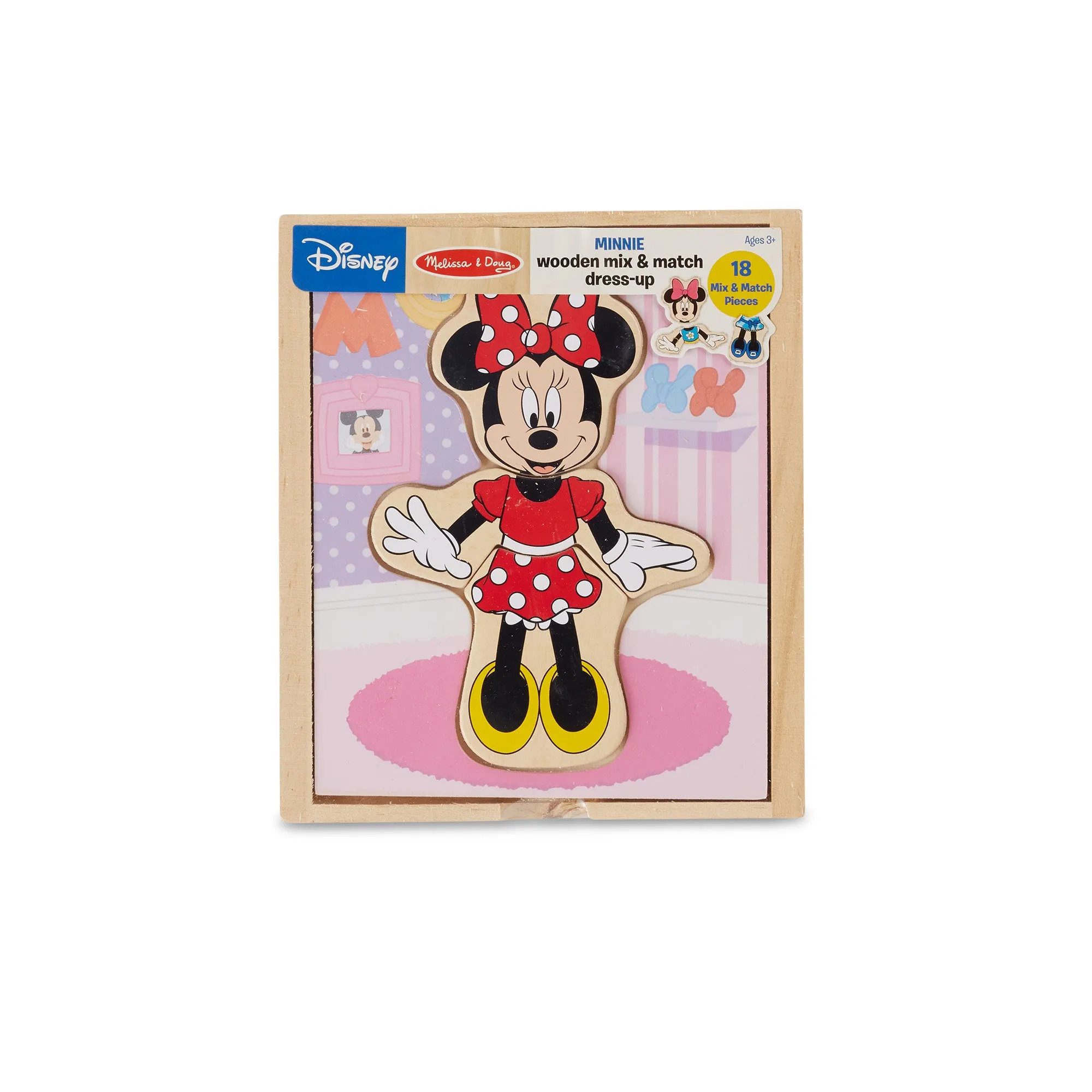 Disney Minnie Mouse Wooden Mix & Match Dress-Up Puzzle