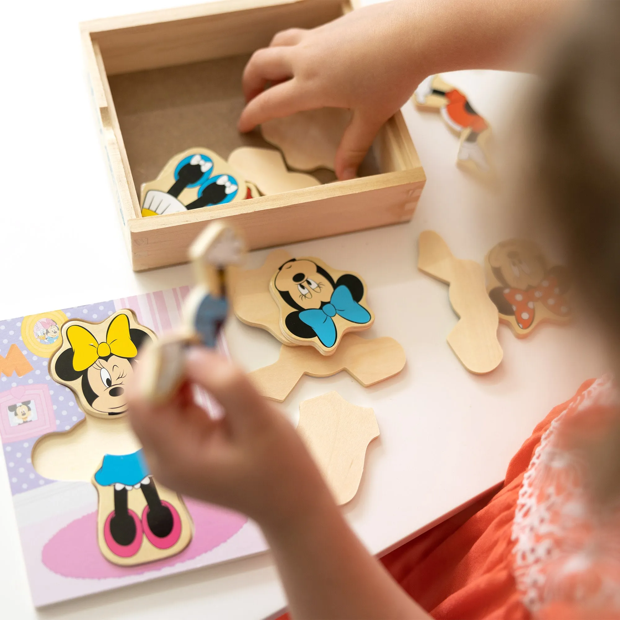 Disney Minnie Mouse Wooden Mix & Match Dress-Up Puzzle