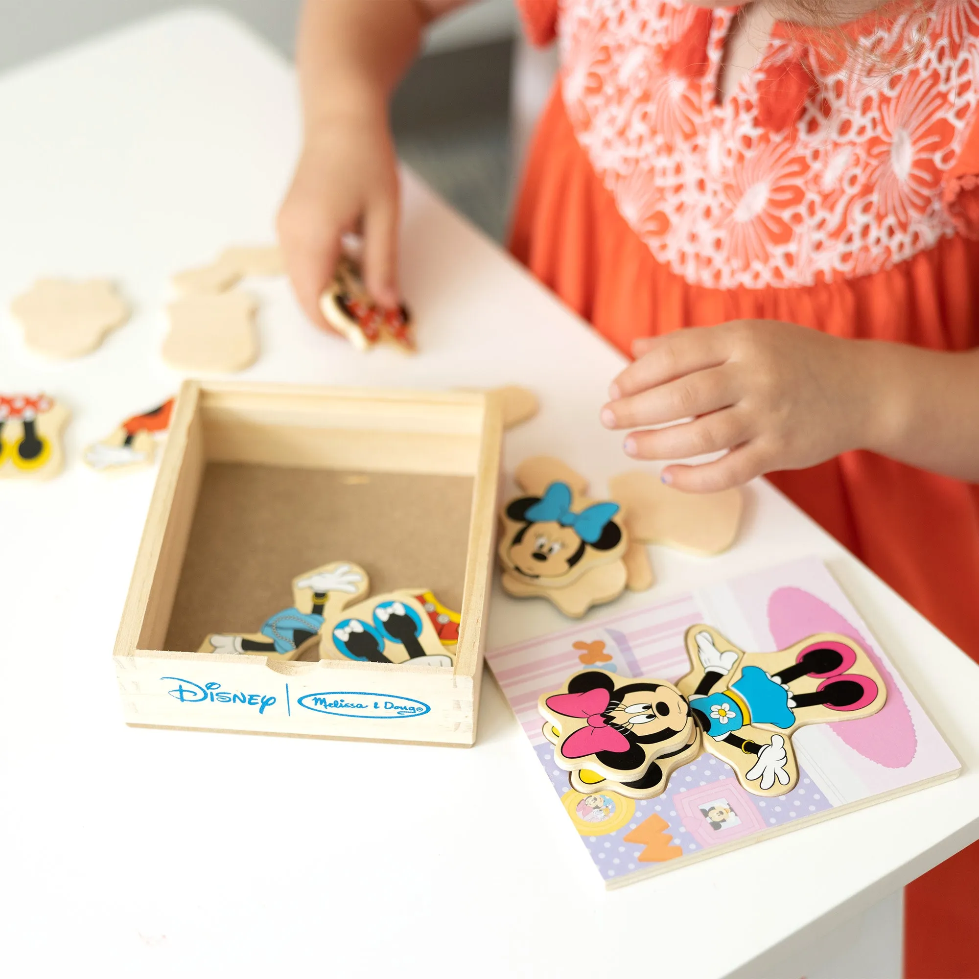 Disney Minnie Mouse Wooden Mix & Match Dress-Up Puzzle