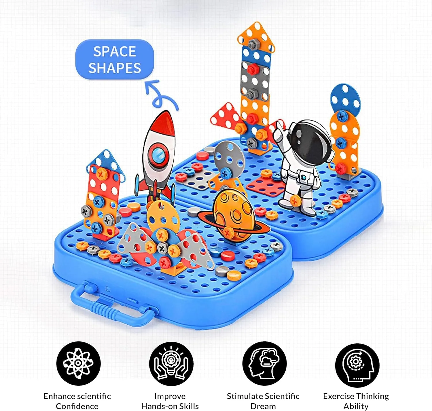 DIY Space 5in1 3D Electric Drill Screw Creative Kit - 59A