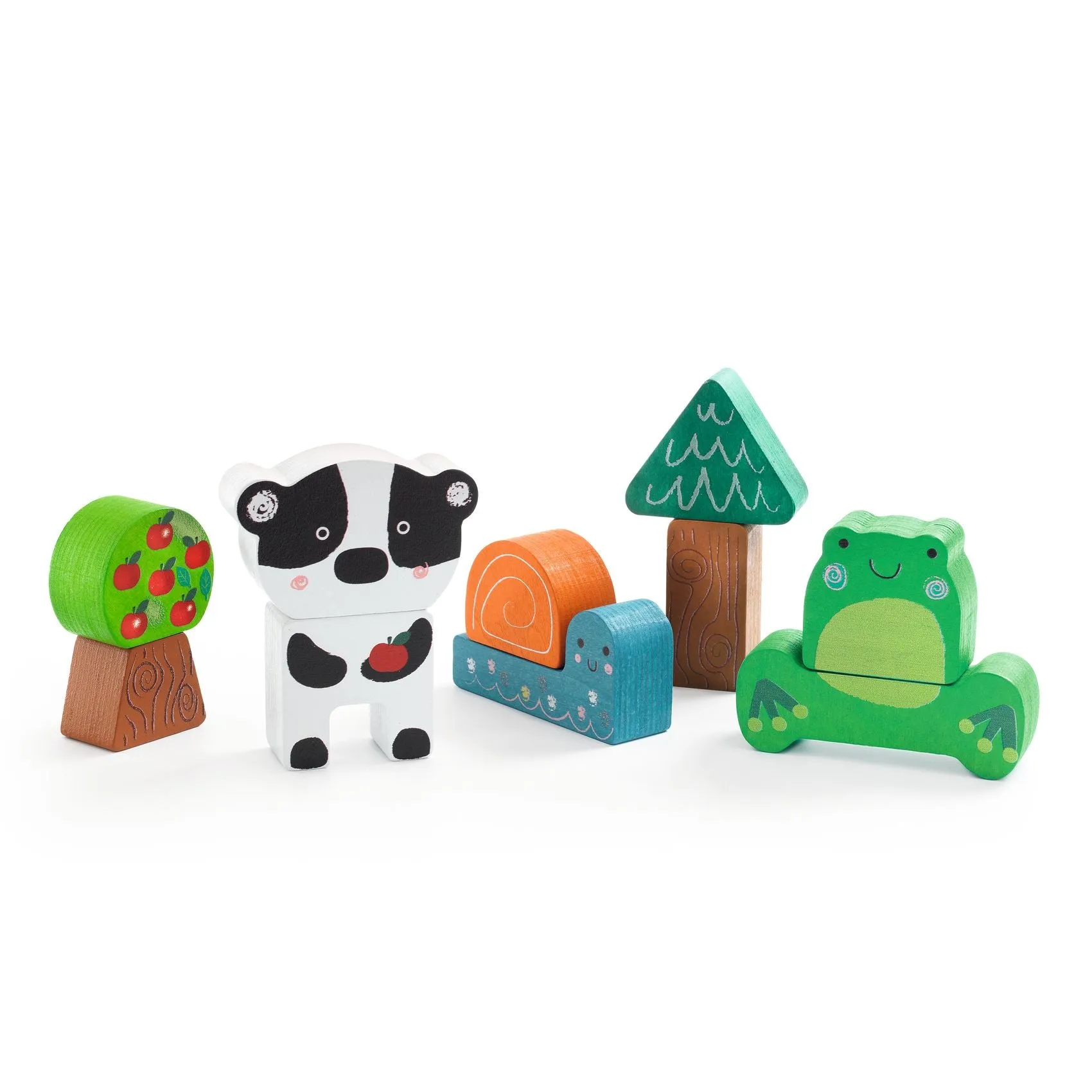 Djeco Puzz & Match 3D Wooden Puzzle – Happy