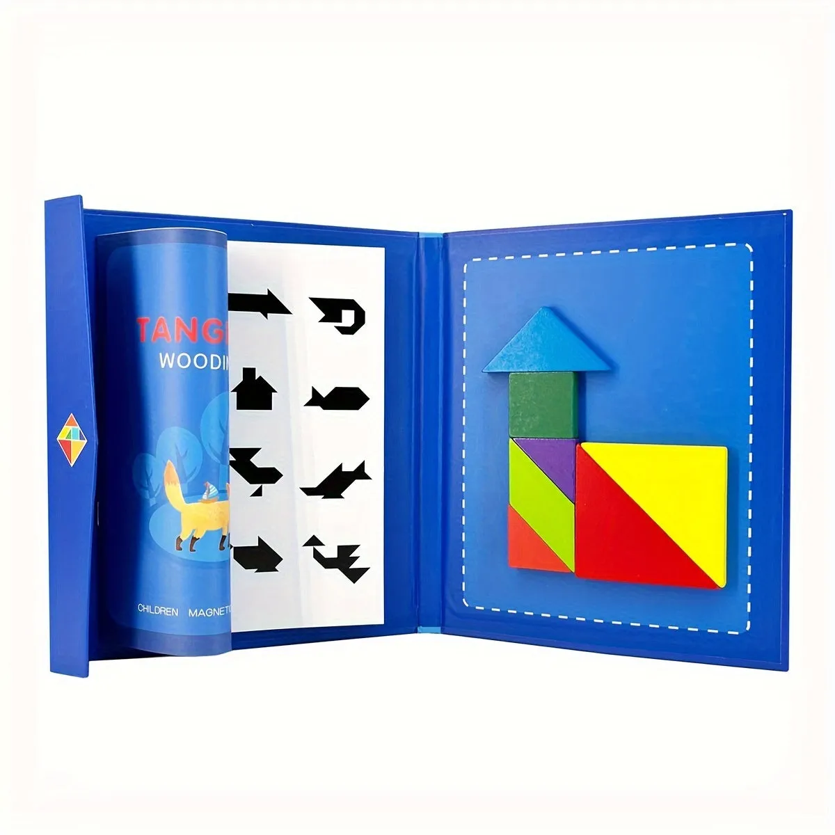 Fun 3D Wooden Tangram Puzzle Book for Kids Learning Boost