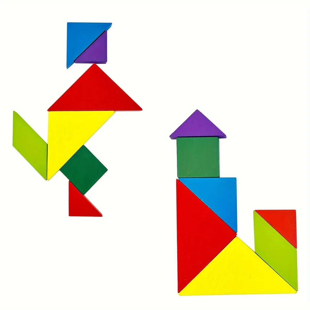 Fun 3D Wooden Tangram Puzzle Book for Kids Learning Boost