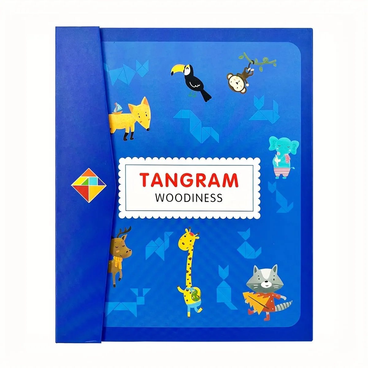 Fun 3D Wooden Tangram Puzzle Book for Kids Learning Boost