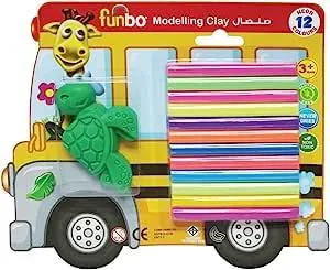 Funbo Colour Modelling Clay with 3D Mould 100g 8 Neno Colors Set