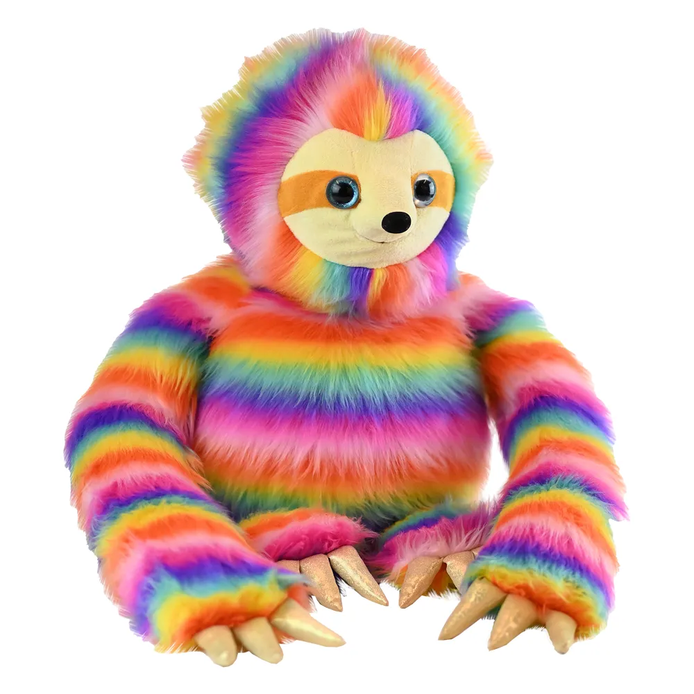 Jumbo Rainbow Sloth Stuffed Animal - 25"