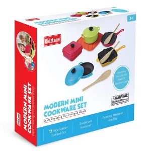 Kidzlane Kids Play Pots and Pans for Toddlers | Durable Mini Cooking Set Toy, BPA Free