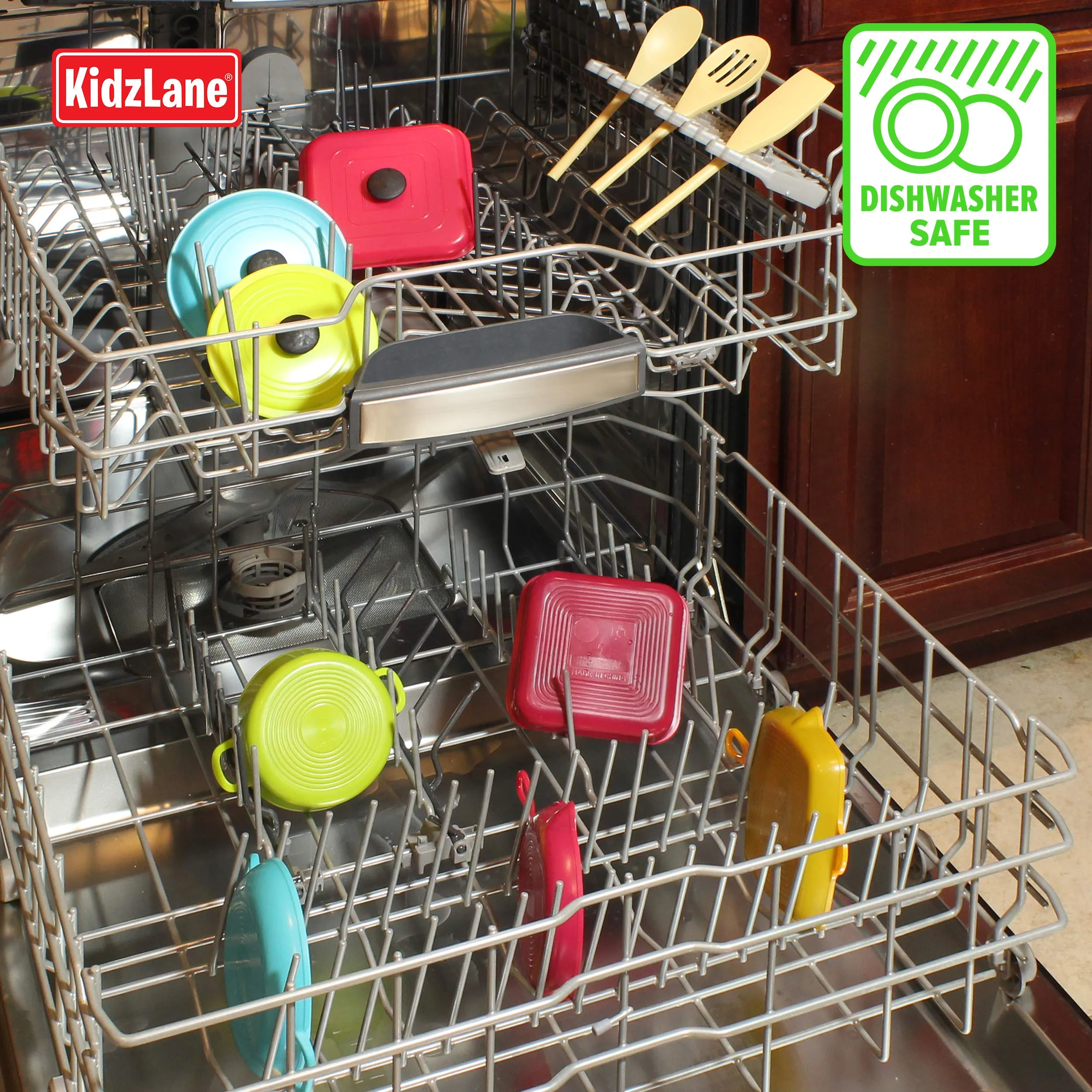 Kidzlane Kids Play Pots and Pans for Toddlers | Durable Mini Cooking Set Toy, BPA Free