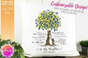 Love You for the Rest of Mine Down Syndrome Tree - Customizable Girl Kit - Sublimation/Printable Design