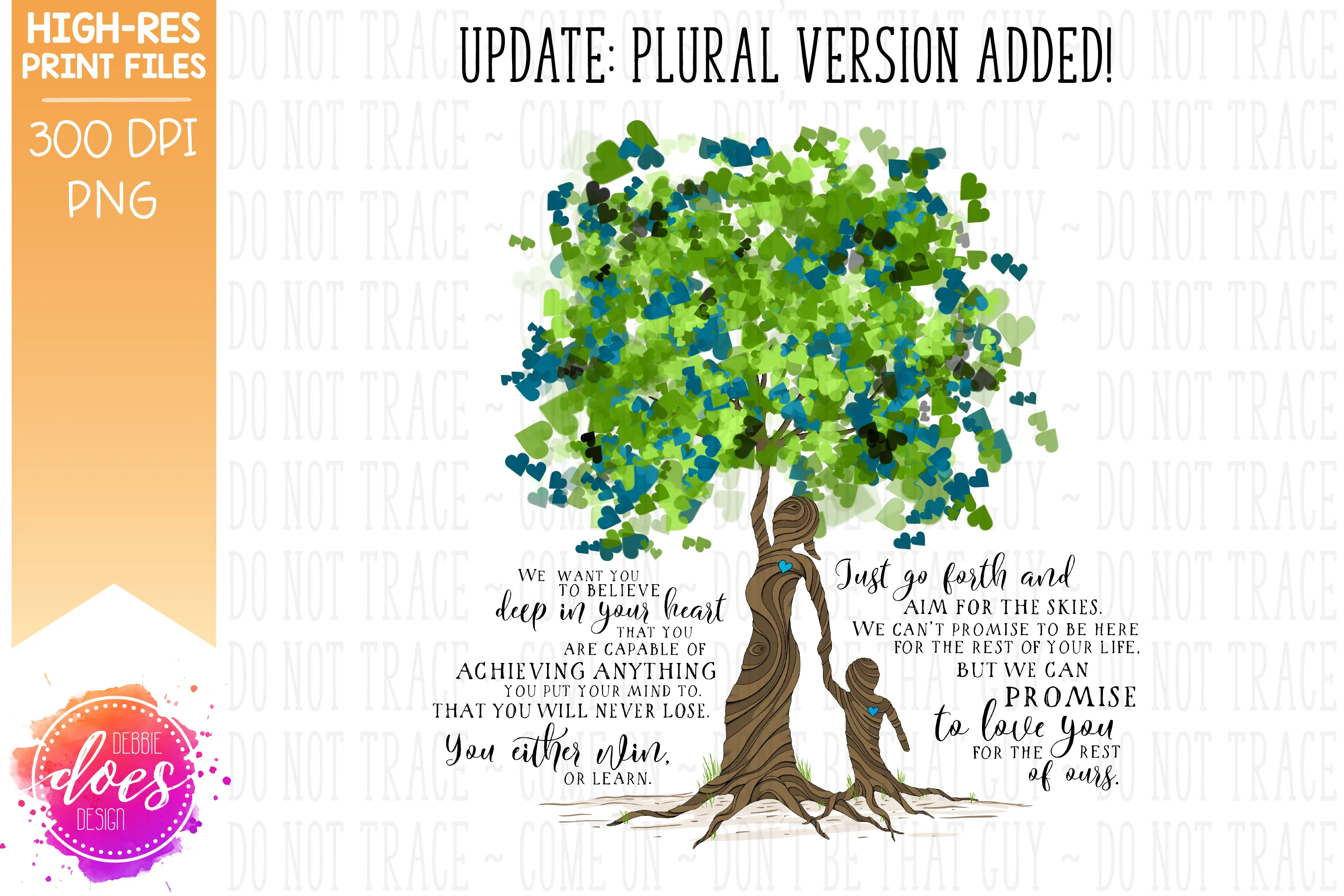 Love You for the Rest of Mine Heart Scatter Tree - Customizable Boy Kit - Sublimation/Printable Design