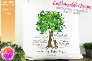 Love You for the Rest of Mine Heart Scatter Tree - Customizable Boy Kit - Sublimation/Printable Design