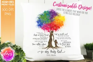 Love You for the Rest of Mine Paint Splatter Tree - Customizable Girl Kit - Sublimation/Printable Design