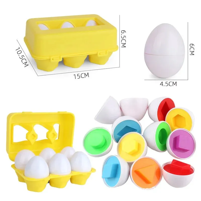 Matching Eggs Color Recognition & Shape 6 Pieces - F24