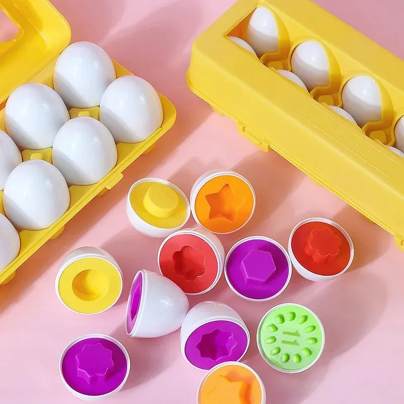 Matching Eggs Color Recognition & Shape 6 Pieces - F24
