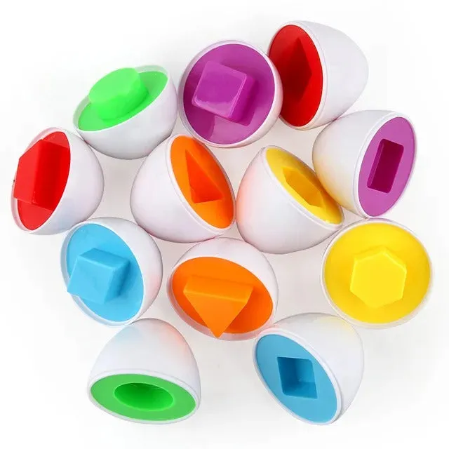 Matching Eggs Color Recognition & Shape 6 Pieces - F24