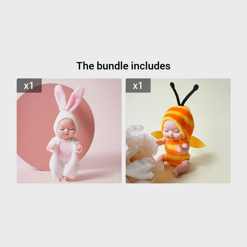 Mini Reborn Baby Doll Adorable Washable Realistic Toy for Holidays
