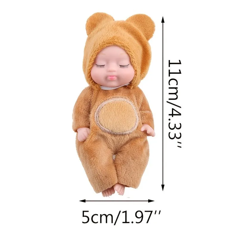 Mini Reborn Baby Doll Adorable Washable Realistic Toy for Holidays