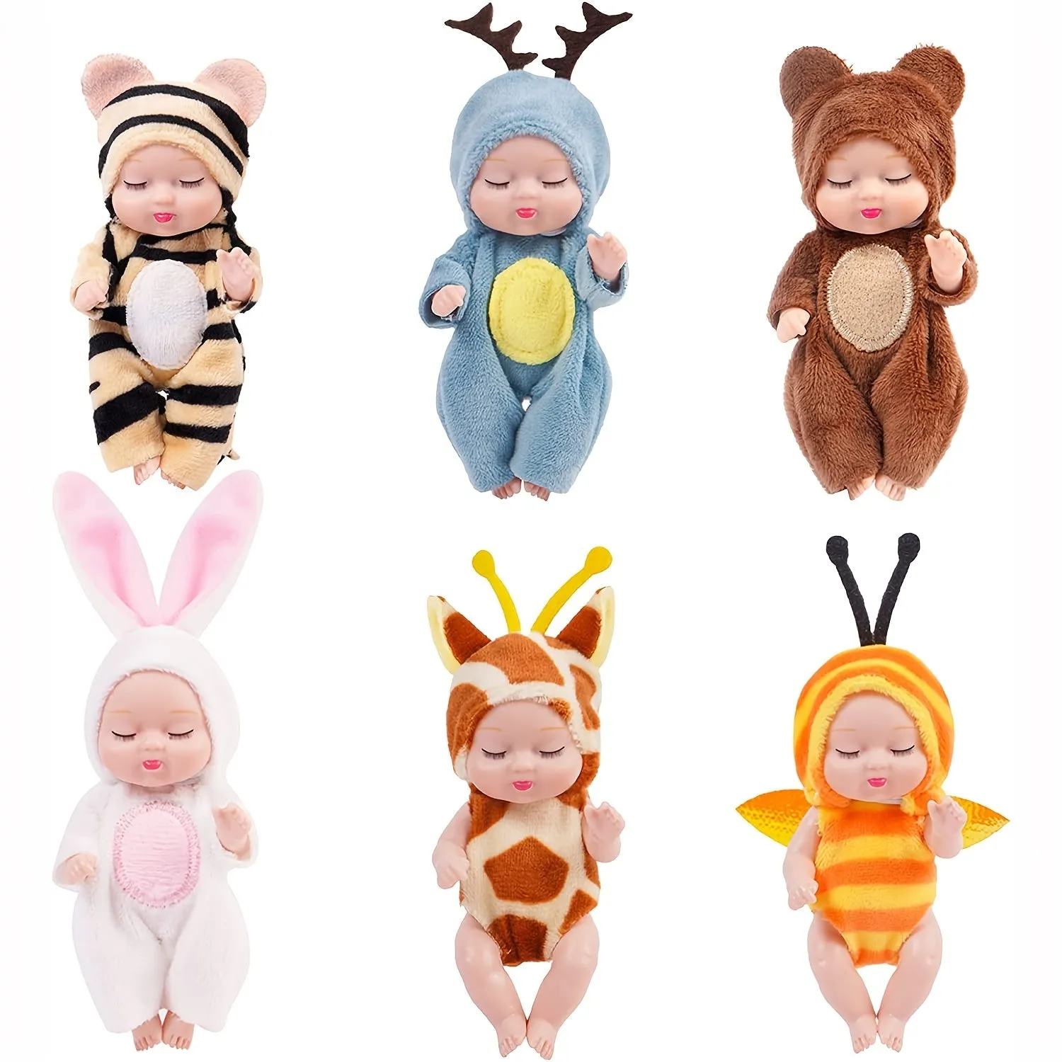 Mini Reborn Baby Doll Adorable Washable Realistic Toy for Holidays