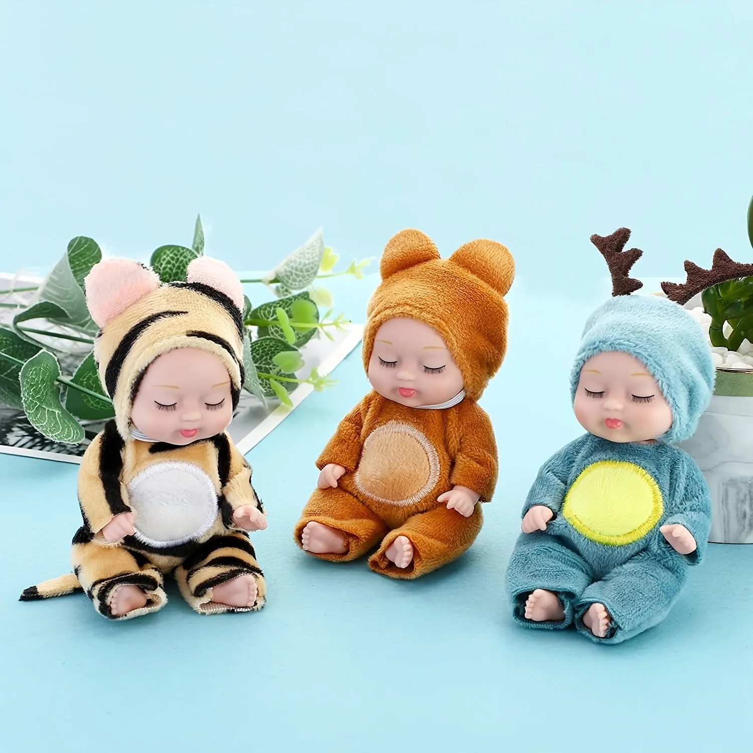 Mini Reborn Baby Doll Adorable Washable Realistic Toy for Holidays