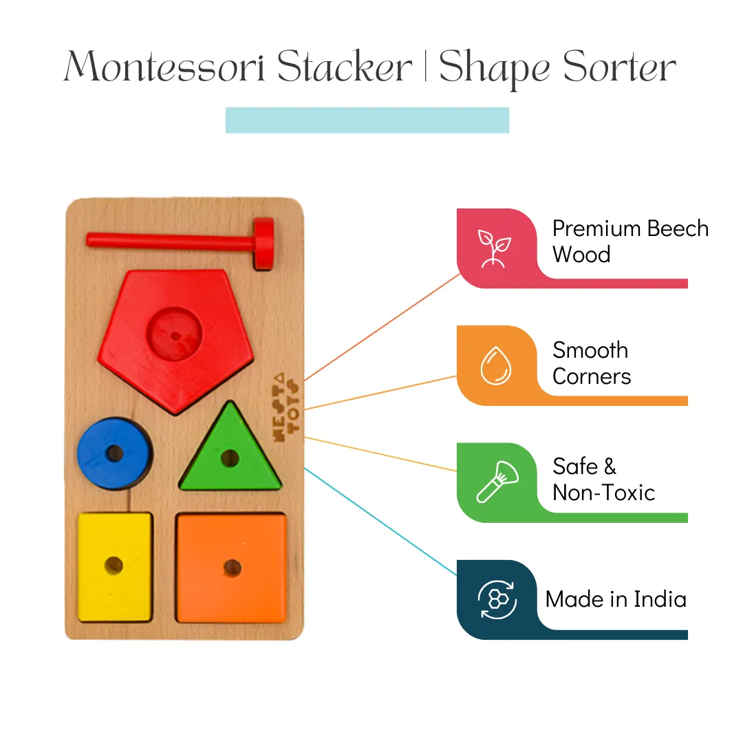 Montessori Stacker | Shape Sorter