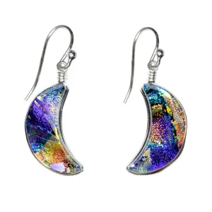 Moon Goddess Dichroic Glass Earrings by Nickel Smart®
